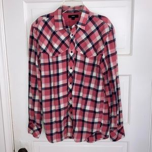 Diesel Men's Long Sleeve Western Style Plaid Cotton shirt size small S